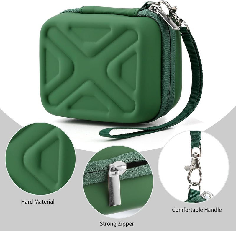 BLK8IGHT Digital Camera Case for AbergBest 21 Mega Pixels 2.7" LCD Rechargeable HD/Kodak Pixpro/Canon PowerShot ELPH 180/190/Sony DSCW800/DSCW830 Cameras, Travel Carrying Protective Case for Camera- Darkgreen - Image 5